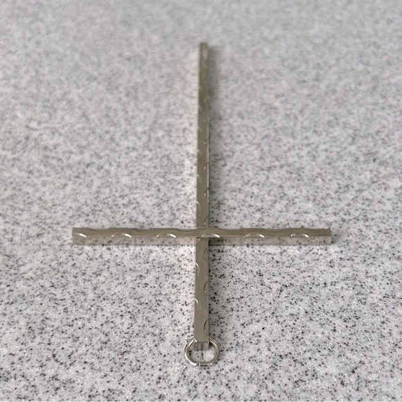 CROSS Contemporary Modern Silver color Metal Wall hanging Home decor Like new - Picture 5 of 10